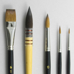Watercolor Set of 5 Art Brushes