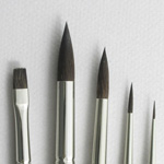 Siberian Squirrel Set of 5 Art Brushes "Portrait"